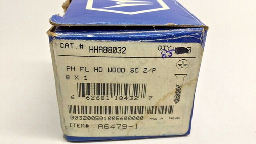 Wood Screw Hha88032-85 Screw #8 X 1 Phillips Flat Head Ccb
