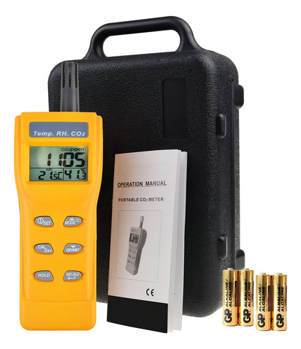 Digital 9999 Ppm De Dióxido De Carbono Temperatura Humedad Ndir Sensor Iaq Monitor De Co2 Wb Dp Tester