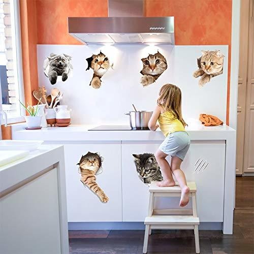 Imagen 2 de 7 de 11pcs Nuevas Pegatinas De Pared Extraíbles 3d De Animales De