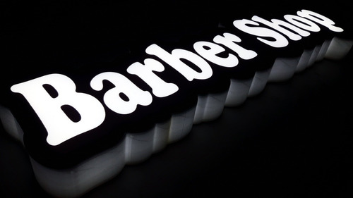 Cartel Luminoso Led Barber Shop
