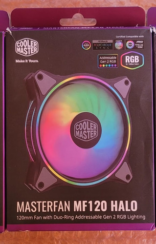 Cooler Fan Pc Cooler Master Masterfan Mf120 Halo 120mm Argb