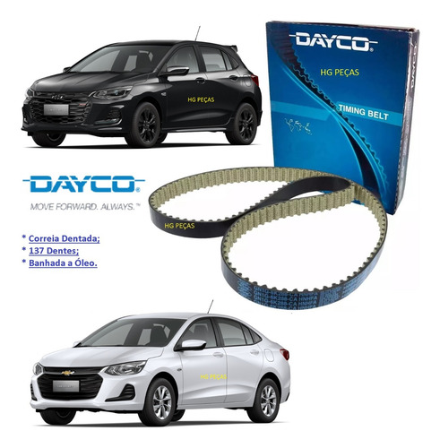 Correia Dentada Gm Novo Onix 1.0 12v 3 Cil 2019 2020 Dayco