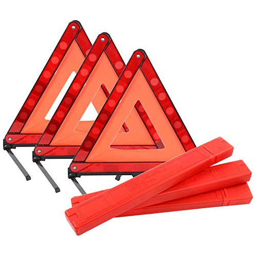 Estuche De Almacenamiento Yaekoo Triple Warning Triangle, Pl