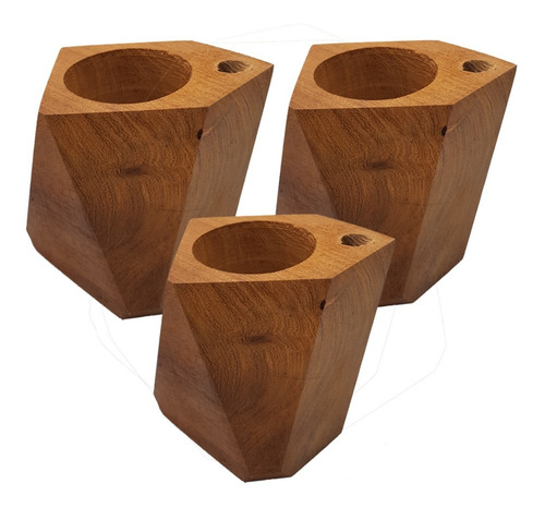 Mate De Madera Algarrobo Para Pintar Hexagonal Retiro
