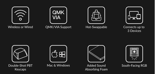 Imagen 10 de 10 de Teclado Mecanico Wireless Keychron K8 Pro Programable Custom Qmk Via Aluminio Rgb Qwerty Gateron Blue Switch Hotswappable Distribución Ansi Inglés Us Bluetooth Gamer Coder Pc Mac Tamaño Layout 80%