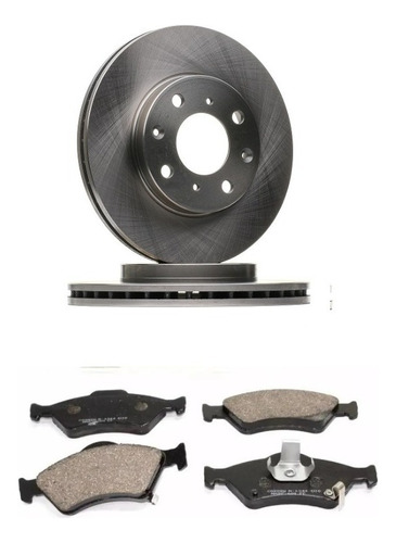 Kit Discos Y Pastillas De Freno Honda Fit 1.4 Lxl 03/-