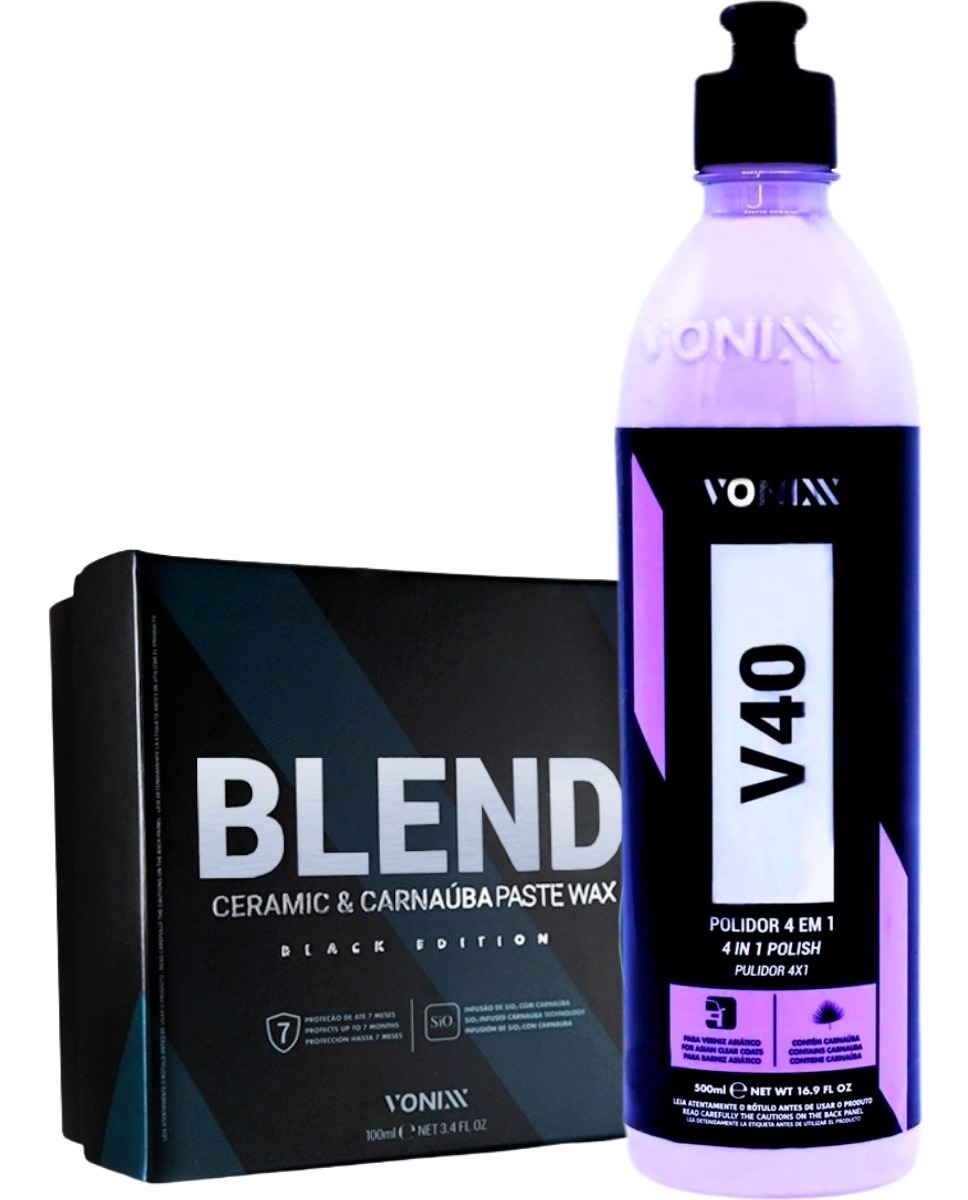 Cera Vonixx Vitrificadora Blend Black Edition + V40 4e1 | Parcelamento sem juros