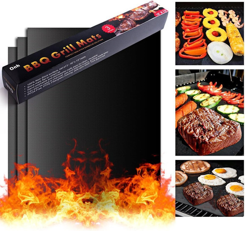 Alfombrilla Reutilizable Para Barbacoa, 3 Unidades, Alfombri