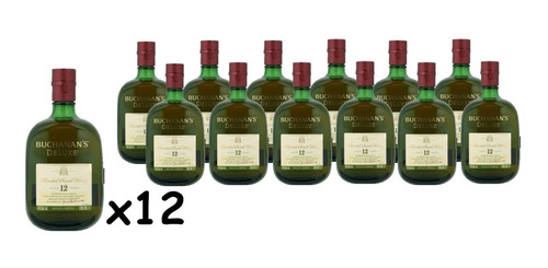 Caja Whisky Buchanans De Luxe 12 Años 750 Ml 12 Piezas