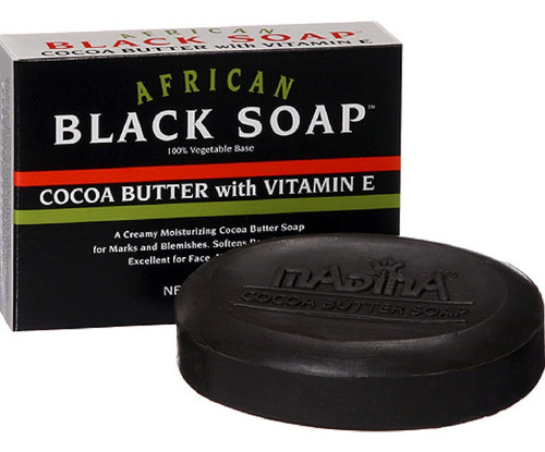 Madina Jabon Negro Africano Manteca De Cacao Con Vitamina E,