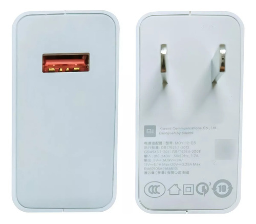 Cargador Xiaomi 67w Mdy-12-es Usb Color Blanco
