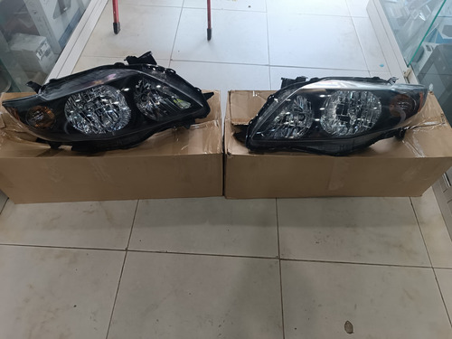 Faros Fondo Negro Para Toyota Corolla 2009-2011