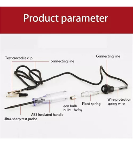 A Interruptor De Prueba De Polaridad Automotriz 6v, 12v, 24v
