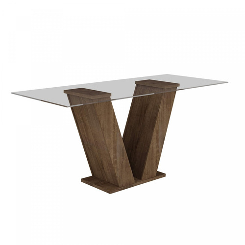 Mesa De Jantar Tampo De Vidro E 4 Cadeiras Classic Cel Ch