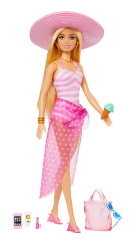 Boneca Barbie The Movie Dia De Praia O Filme - Mattel Tamanho Un
