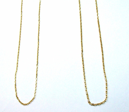 Cadena Forcet Maciza De Oro 18k Cierre Mosquetón 3,2gr 50cm Color Dorado Oscuro