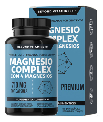 Magnesio Complex  700 Mg Sin Rellenos - 60 cápsulas