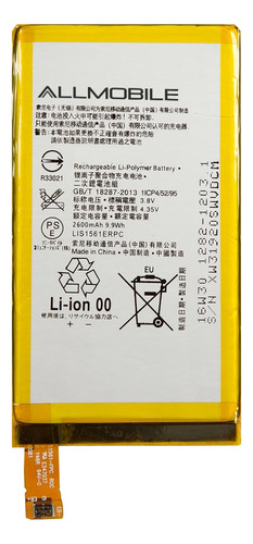 Remplazo Interno Litio Lis1561erpc Para Sony E5333 E5363