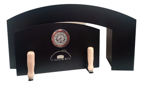 Kit Puerta Horno De Barro + Chimenea + Lanzallamas + Reloj