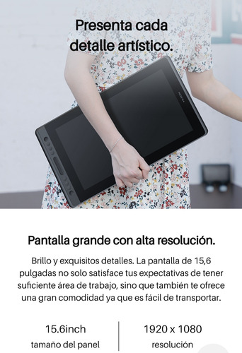 Tableta Grafica Huion Kamvas Pro 16 - Gt156 Con Soporte (Usado)