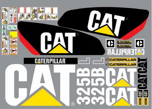 Calcomanías Caterpillar 325bl Moderna Preventivos Originales