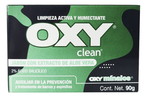 Oxy Clean Para Barros Y Espinillas Jabón En Barra 90g Aloe