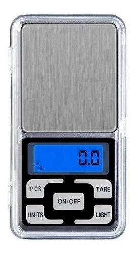 Minibáscula digital de bolsillo y alta precisión de 0,1 g, hasta 2 colores, gris