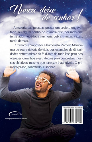 Não durma antes de sonhar, de Marrom, Marcelo. Editorial Novo Século Editora e Distribuidora Ltda., capa mole em português, 2018