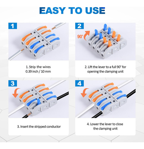 Conectores De Cable De Palanca, Kit De Empalme Eléctrico De