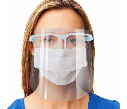 Protector facial Reutilizable Cara Completa con gafas 3 unidades 