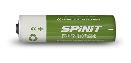 Imagen 2 de 4 de Pila Bateria Spinit Recargable 18650 2800 Mah P/ Linternas