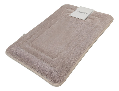Alfombra Baño Antideslizante De Alta Densidad Premium Color Beige 50 X 70 Cm