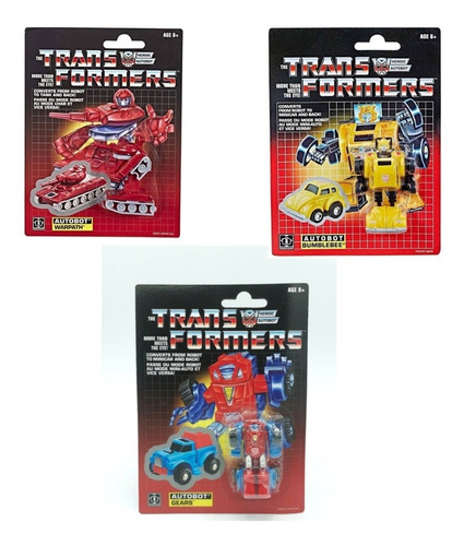 Transformers G1 3 Pack Vintage Bumblebee Gears Warpath 