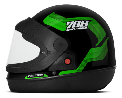 Capacete Masculino Fechado 788 Pro Tork Original Automatico