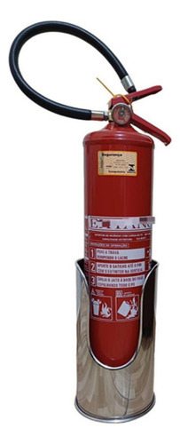Suporte Inox Batom Para Extintores Pó 4 É 6 Kg Protege Inox