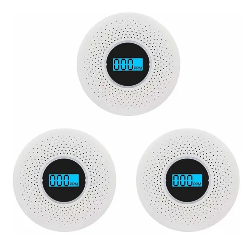 comprar Combo Detector Humo Monoxido Carbono Advertencia Voz Lcd