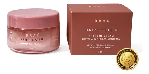 Braé Hair Protein Leave-in 80g Reconstrução Imediata Cabelo Danificado Original