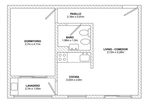 Imagen 2 de 9 de Departamento Un Dormitorio