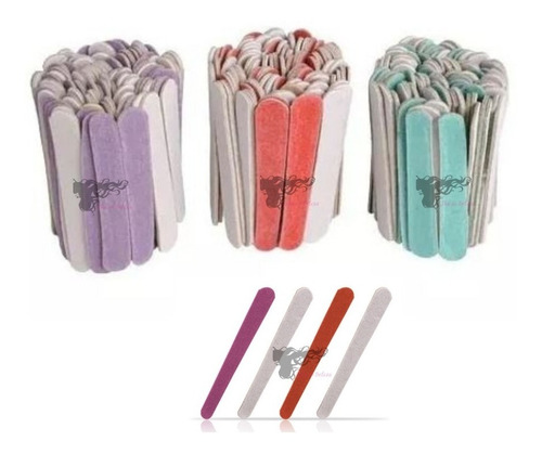 6000 Unidades Mini Lixa Para Unha 10 Cm Colorida