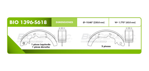 Balatas Tambor Ford Cougar 5.0l 1990-1993 Bioceramic