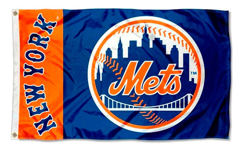 Bandera Equipo Mlb Mets New York Beisbol 150x90 Cm