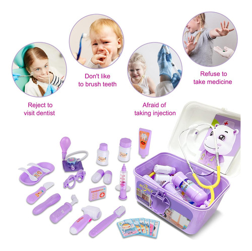 Mcfance Toy Doctor Kits 48 Piezas Juego De Simulación Doctor