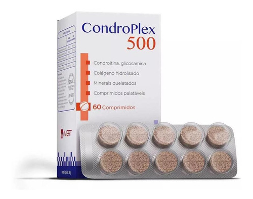 Condroplex Para Cães E Gatos 60 Cápsulas - 500 Mg