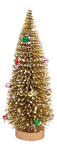 Rvore De Natal Artificial De Mesa, Enfeite De Ouro Brilhante