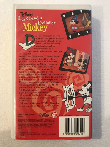 Vhs Original Disney Los Grandes Exitos De Mickey Mouse (Usado)