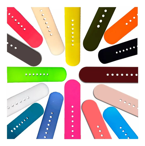 Correa Color Silicon Compatible Con Apple Watch Series Todas