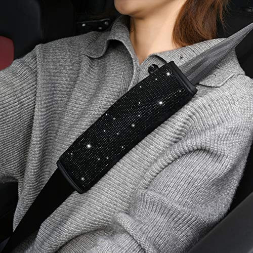 Valleycomfy Soft Velvet Seat Belt Hombreras Con Bling Rhines