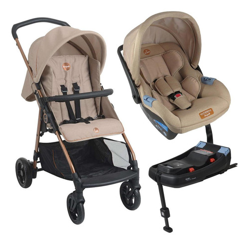 Carrinho De Bebê Lui Mon Amour Bebê Conforto E Base Isofix