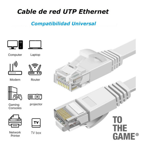 Imagen 4 de 9 de Cable De Red Utp Armado Cat5 5m Patch Cord Hub Router
