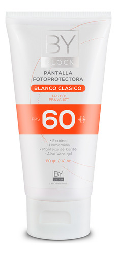 By Block Pantalla Fotoprotectora Fps60 Crema Pieles Blancas